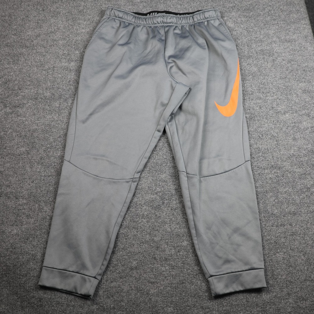 Nike Pants Mens 2XL Gray Dri-FIT Joggers Tapered Cuffed Athletic 800317-065
